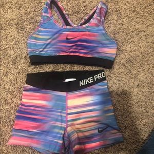 Nike Pros And sports bra